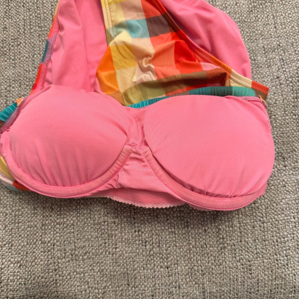 Kate Spade Garden Plaid Classic Bandeau One-piece Women's Bathing Suit Small - Picture 5 of 12